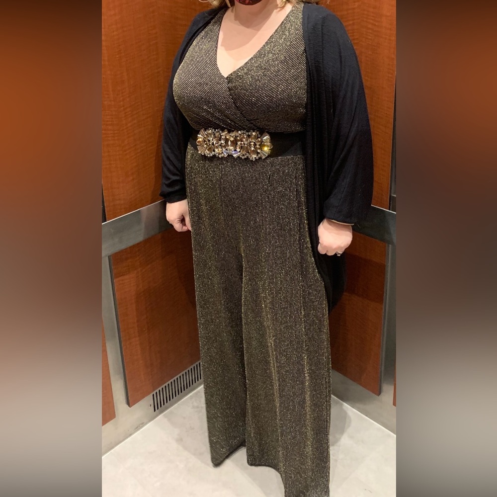 Torrid Black & Gold Jumper with Belt